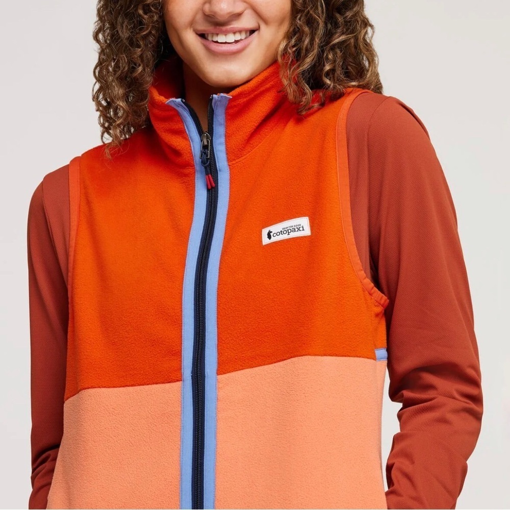 Cotopaxi Women's Amado Fleece Vest Two-Tone Canyon & Nectar Small
